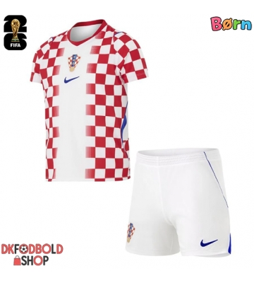 Kroatien Hjemmebanesæt Børn VM 2026 Kort ærmer (+ korte bukser)